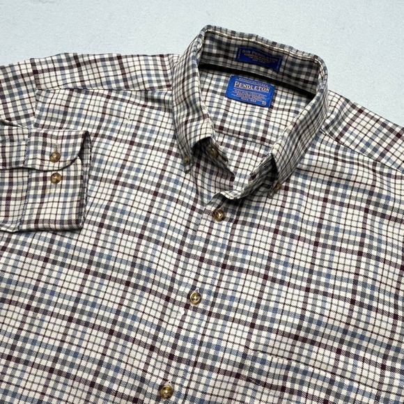 Pendleton Sir Pendleton Plaid Wool Shirt Button Down Long Sleeve Men Size M